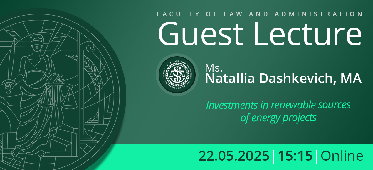 Guest Lecture by Natallia Dashkevich, MA
