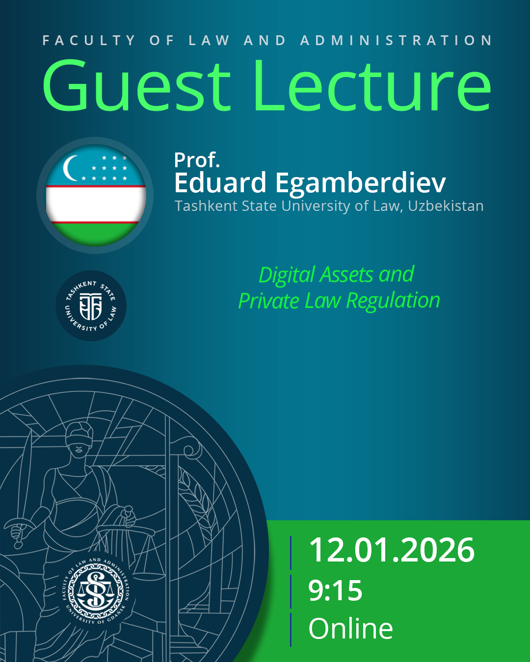 Guest Lecture by Prof. Eduard Egamberdiev (Tashkent State University of Law, UZBEKISTAN)