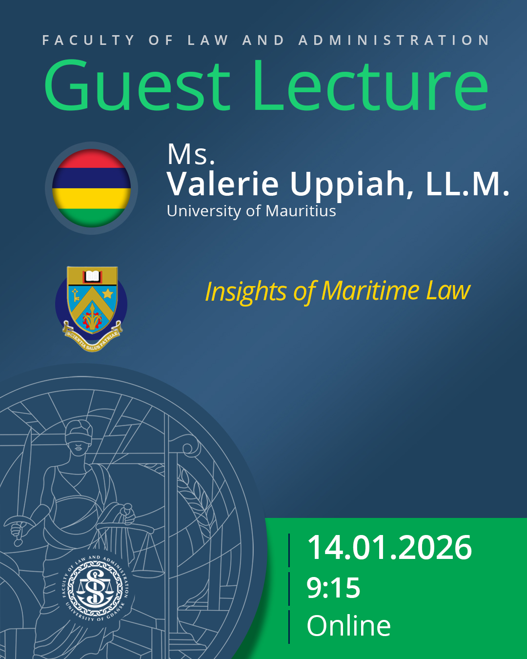 Guest Lecture by Valerie Uppiah, LL.M. (University of Mauritius, MAURITIUS)
