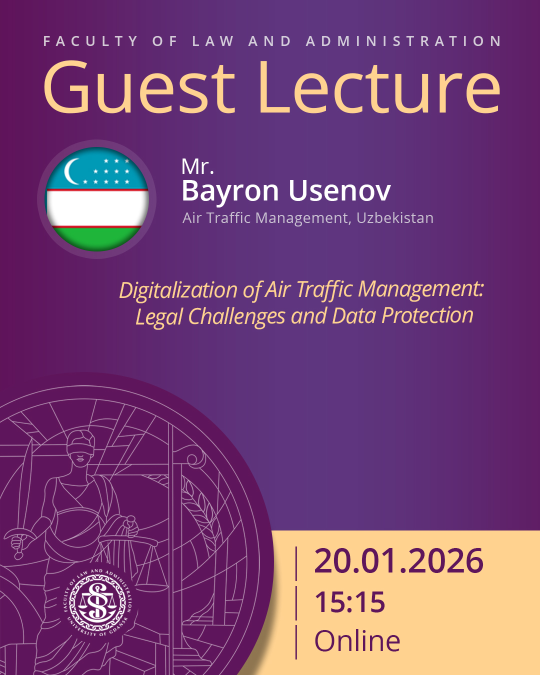Guest Lecture by Mr. Bayron Usenov (Air Traffic Management, UZBEKISTAN)