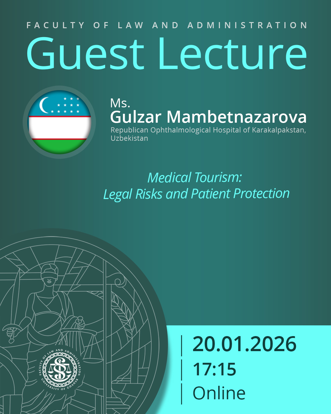 Guest Lecture by Ms. Gulzar Mambetnazarova (Republican Ophthalmological Hospital of Karakalpakstan, UZBEKISTAN)