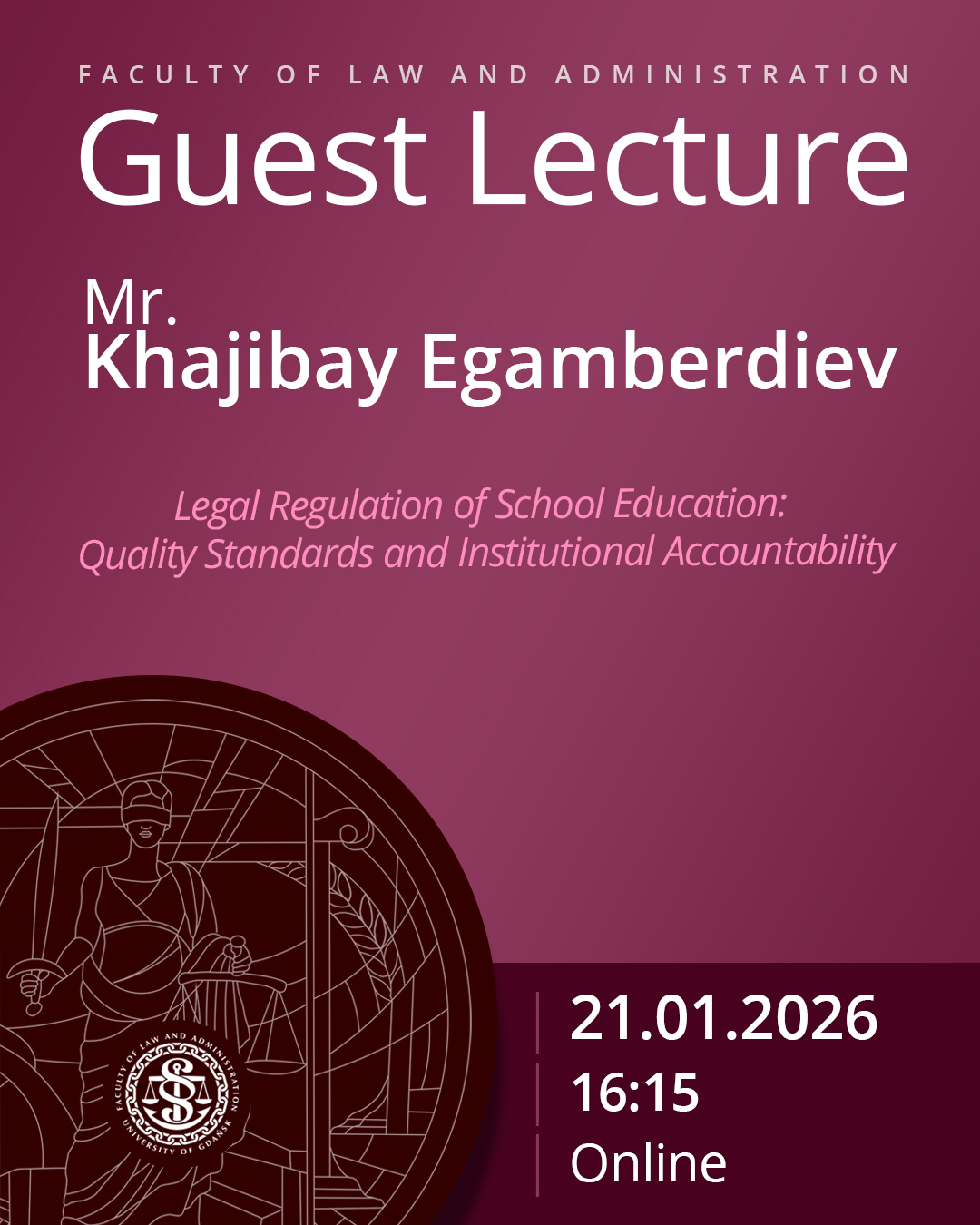 Guest Lecture by Mr. Khajibay Egamberdiev