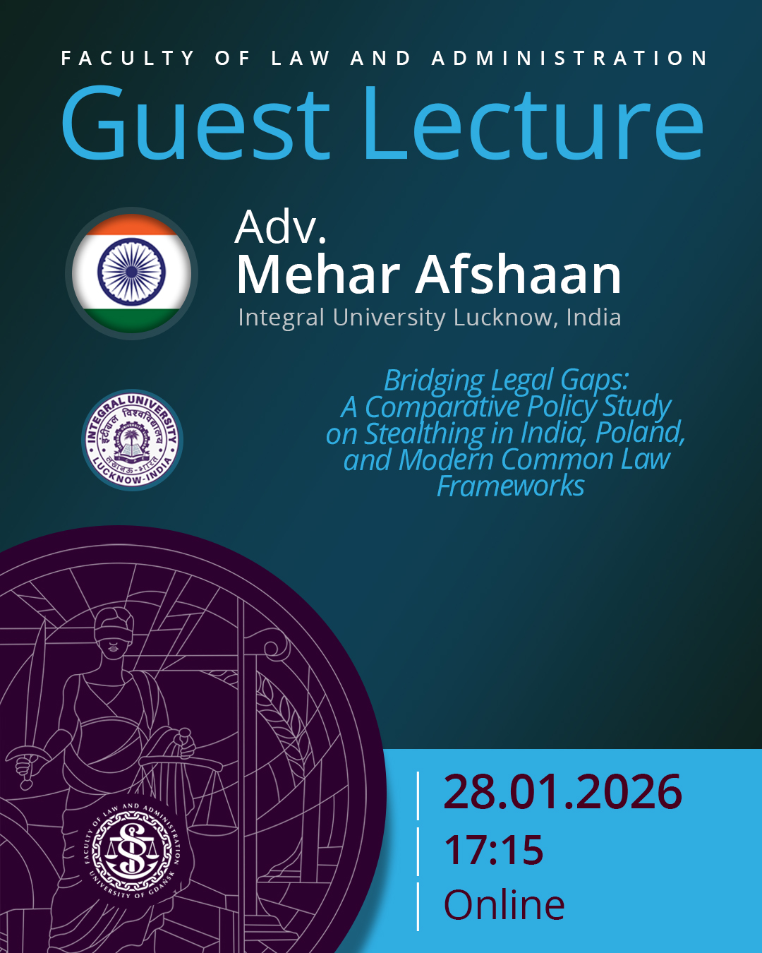 Guest Lecture by Adv. Mehar Afshaan (Integral University Lucknow, INDIA)