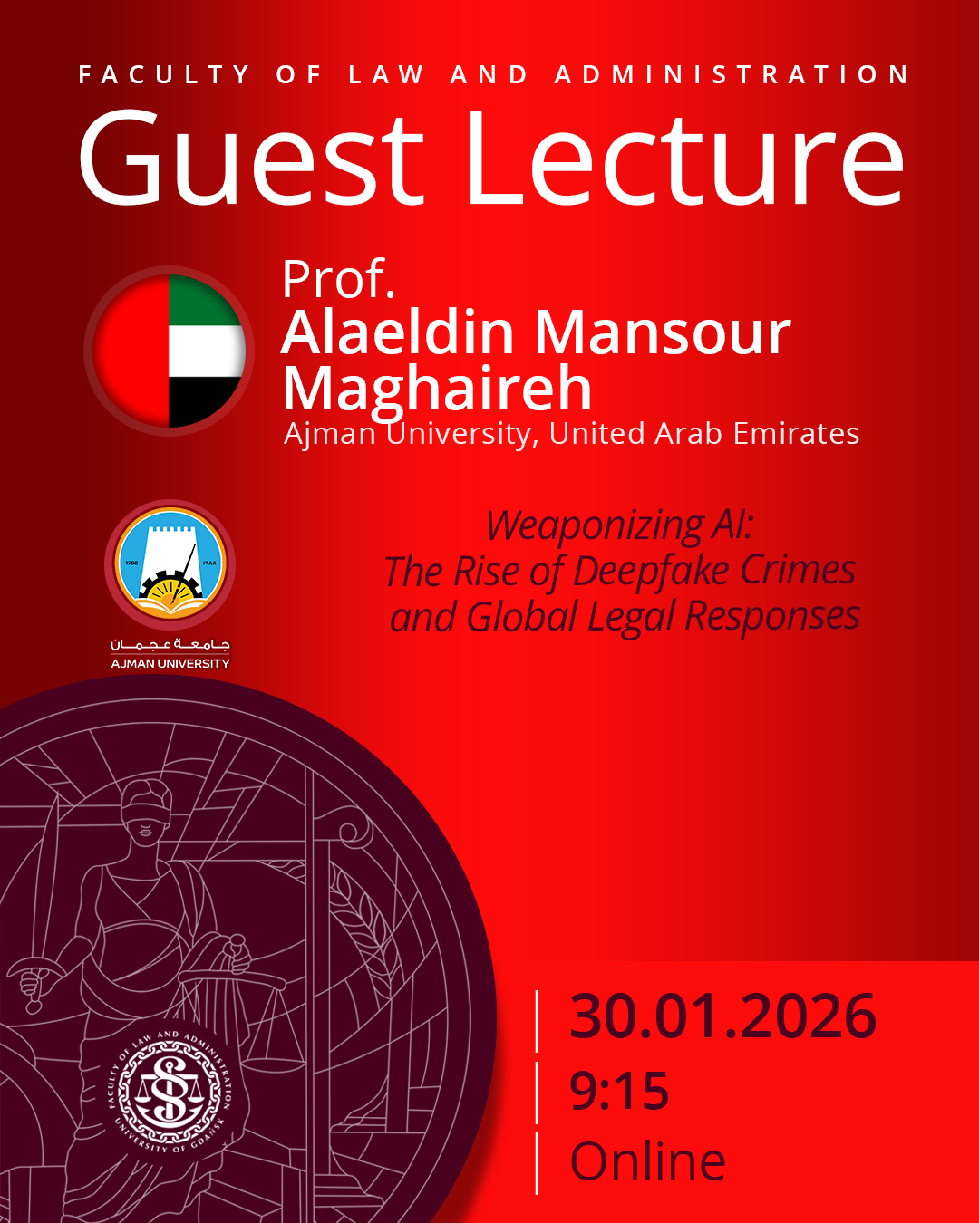 Guest Lecture by Prof. Alaeldin Mansour Maghaireh (Ajman University, UNITED ARAB EMIRATES)