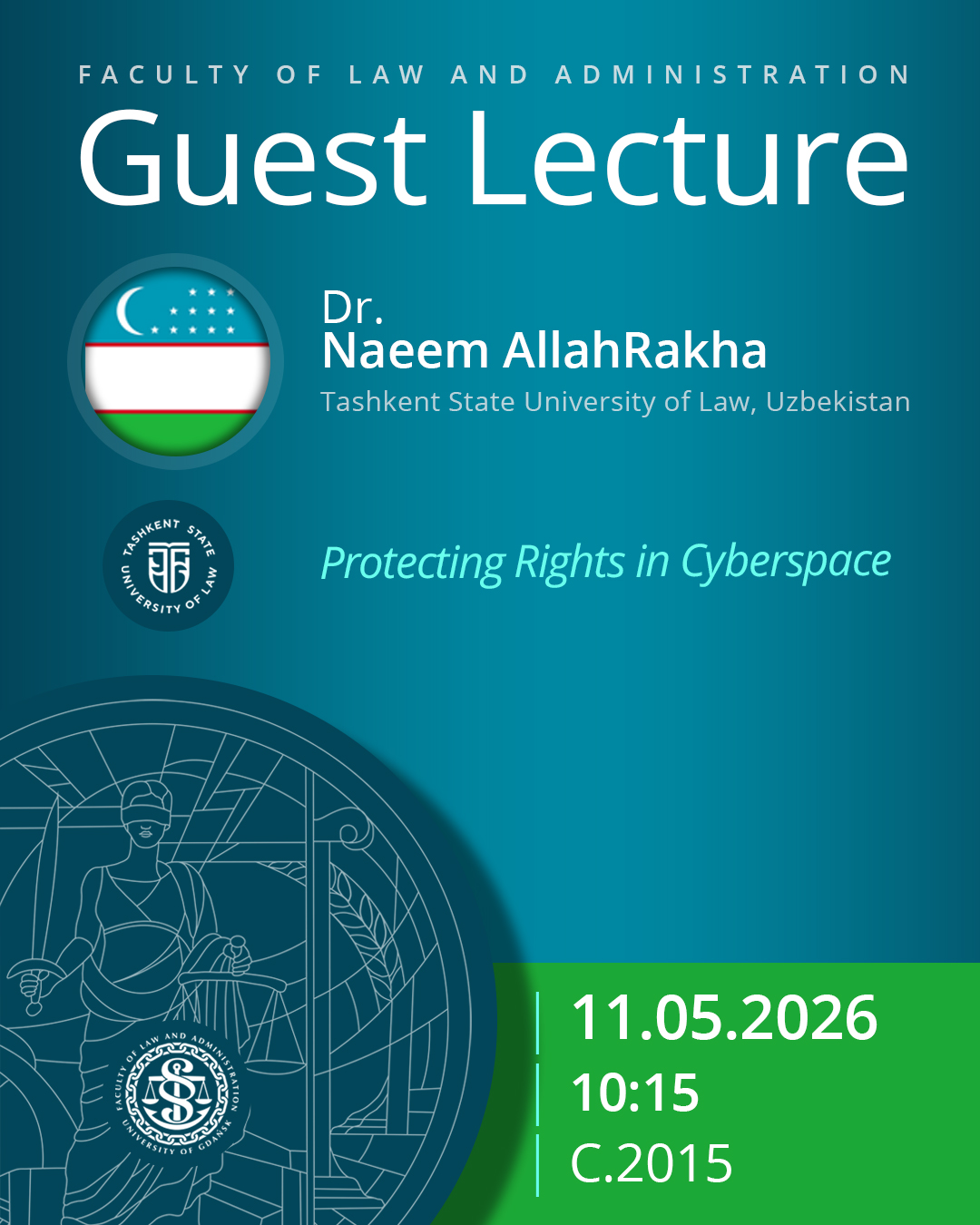 Guest Lecture by Dr. Naeem Allah Rakha (Tashkent State University of Law, Uzbekistan)