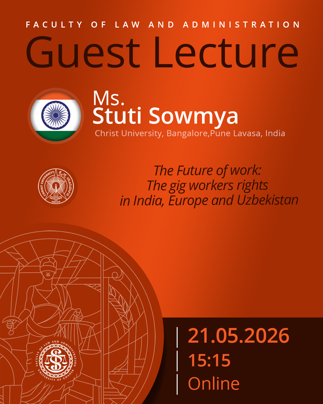 Guest Lecture by Ms Stuti Sowmya (Christ University, Bangalore, Pune Lavasa Campus, INDIA)