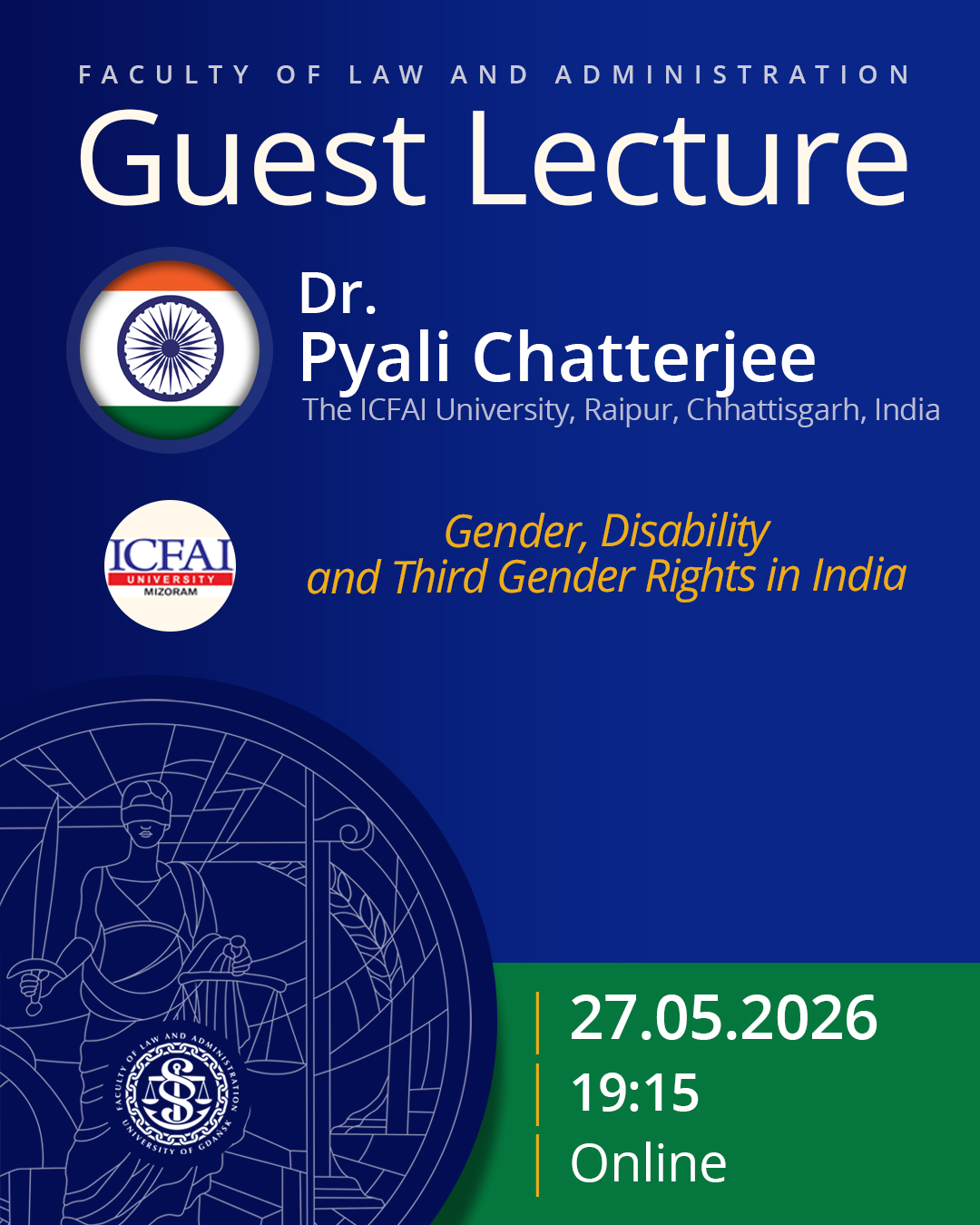 Guest Lecture by Dr. Pyali Chatterjee (The ICFAI University, Jaipur, Rajasthan, INDIA)