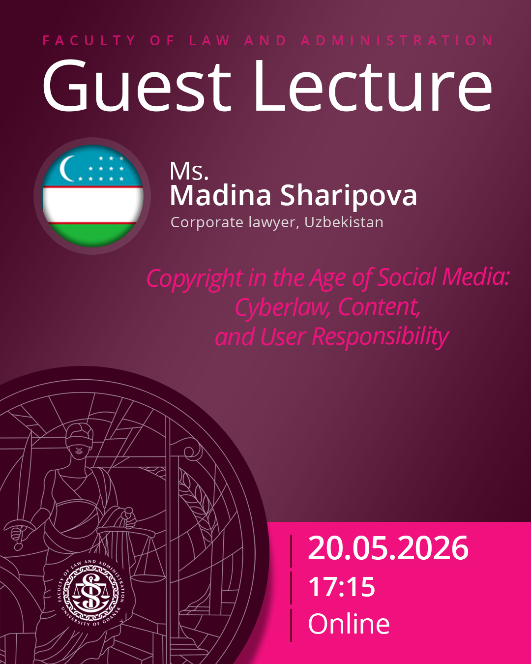 Guest Lecture by Madina Sharipova (Corporate lawyer, UZBEKISTAN)