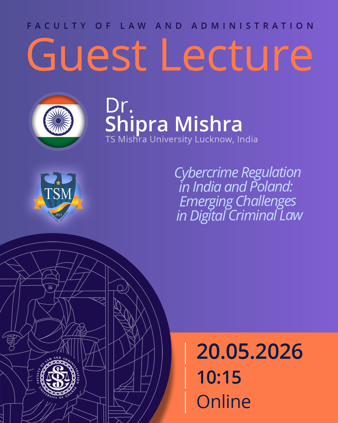 Guest Lecture by Dr. Shipra Mishra (TS Mishra University Lucknow, INDIA)