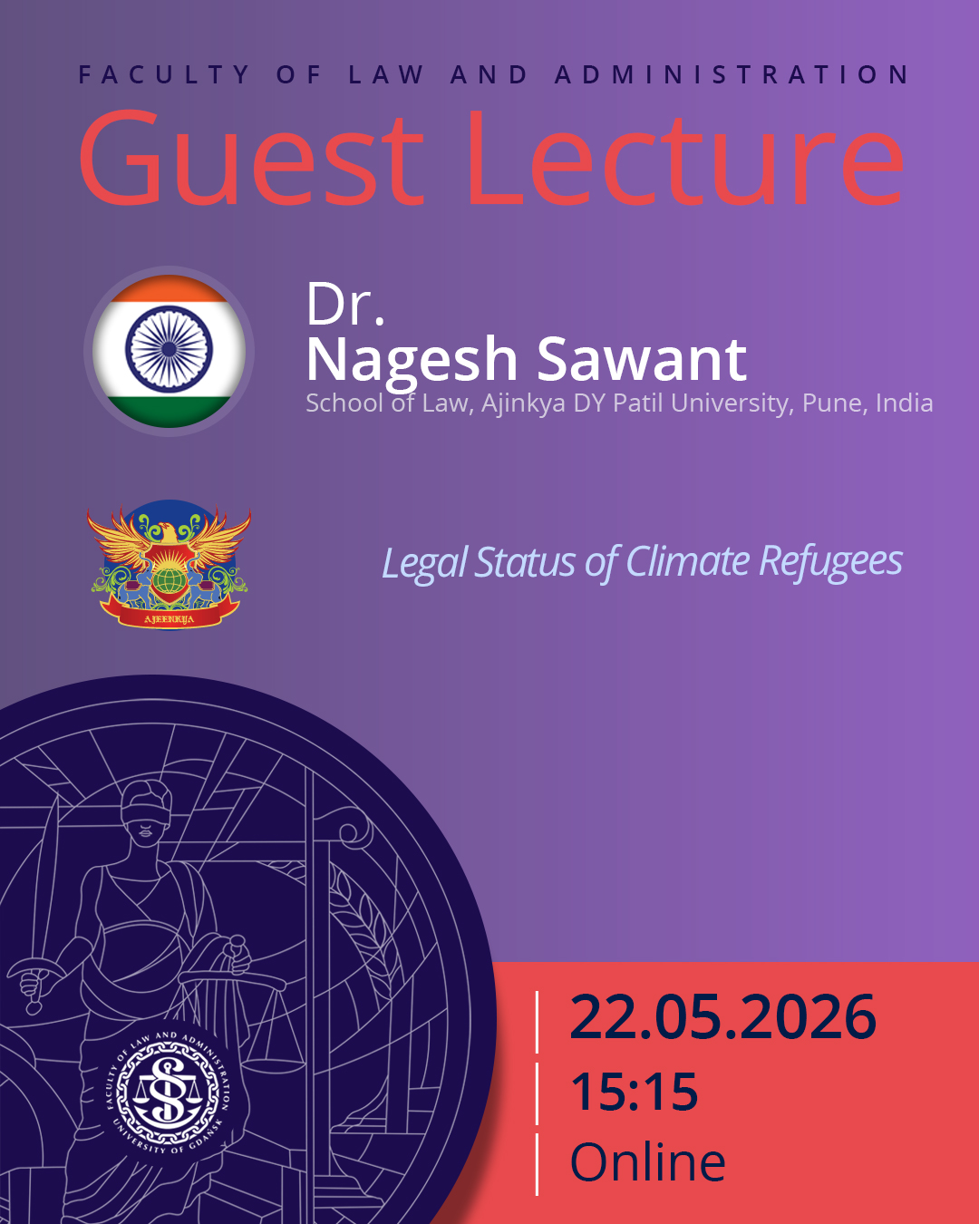 Guest Lecture by Dr. Nagesh Sawant (School of Law, Ajinkya DY Patil University, Pune, INDIA)