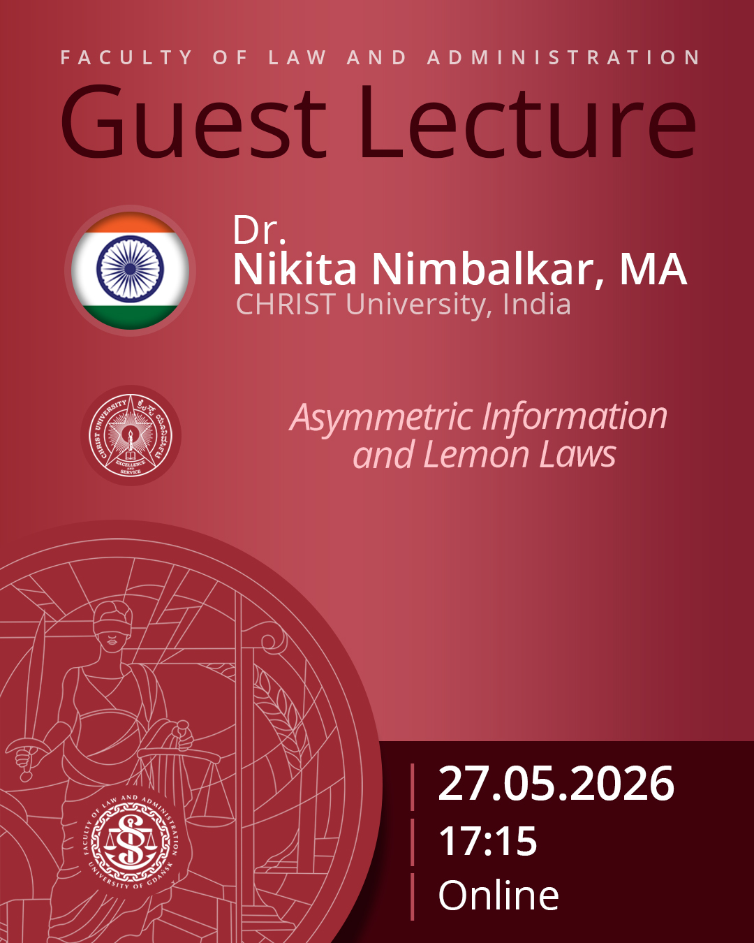 Guest Lecture by Dr. Nikita Nimbalkar (CHRIST University, Bangalore, INDIA)