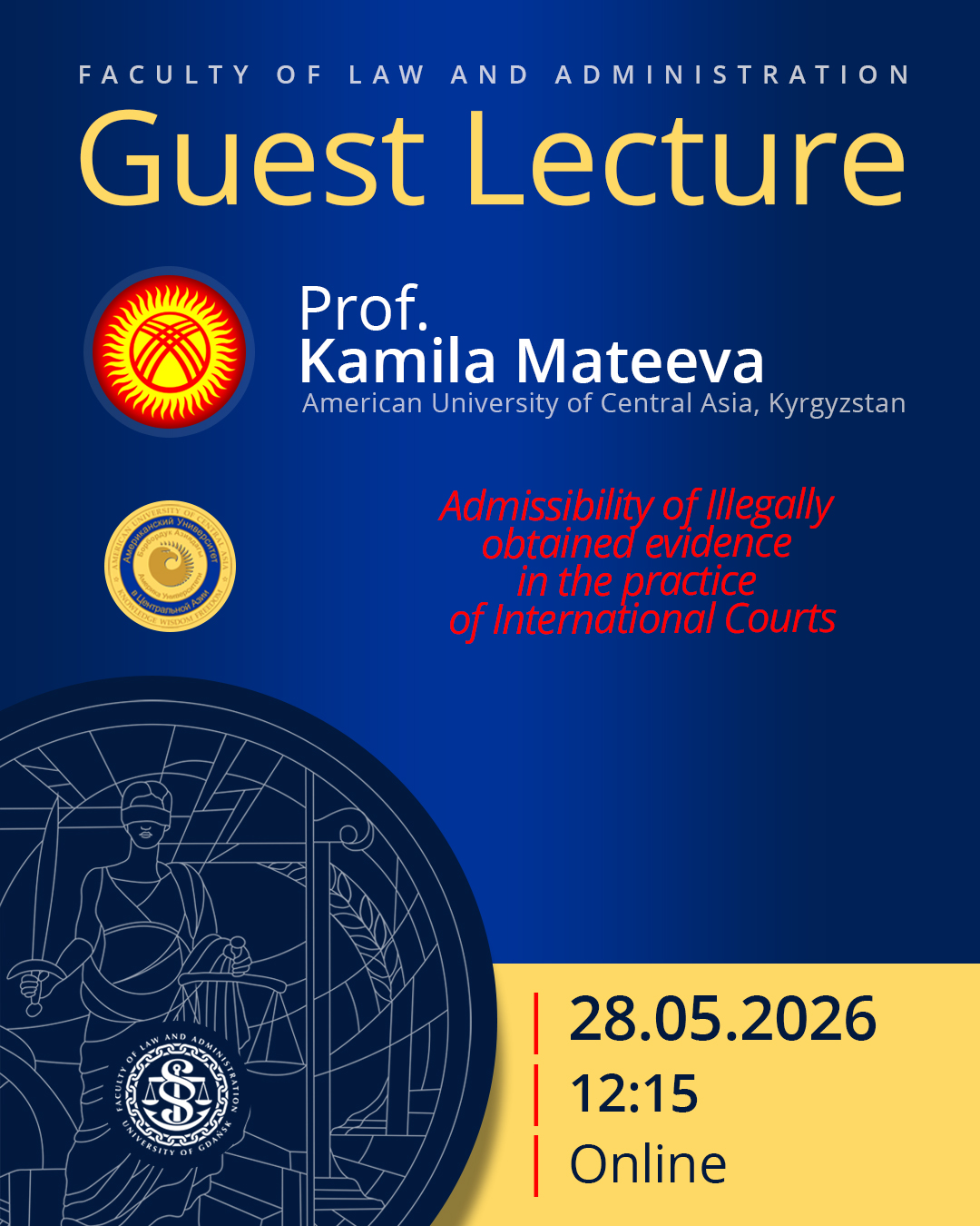 Guest Lecture by Dr. Kamila Mateeva (American University of Central Asia, KYRGYZSTAN)