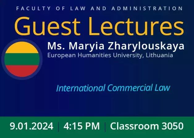 Guest Lectures by Ms. Maryia Zharylouskaya, MA (European Humanities University, Lithuania)
