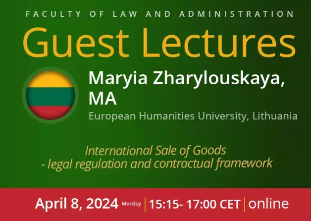 Guest Lectures by Ms. Maryia Zharylouskaya, MA (…