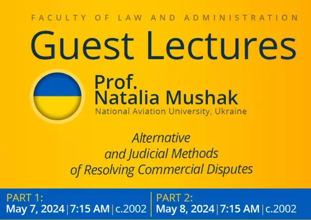 Guest Lectures by Prof. Natalia Mushak from National Aviation University, Ukraine