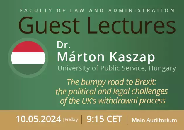 Guest Lectures Dr. Márton Kaszap, Ludovika University of Public Service, Hungary