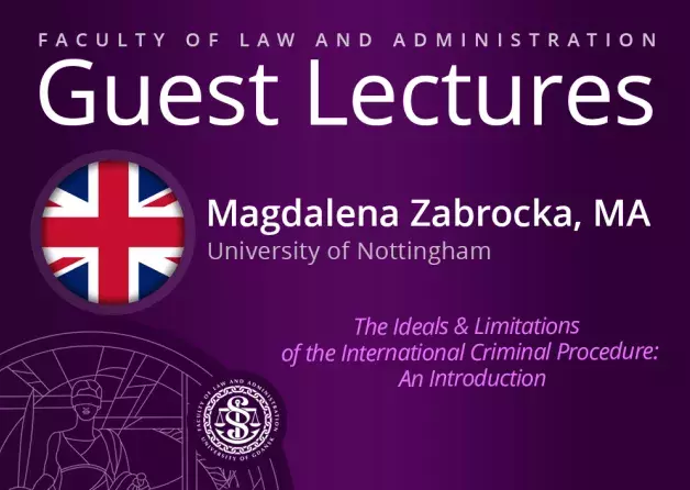 Lecture by Ms Magdalena Zabrocka (University of Nottingham, United Kingdom)