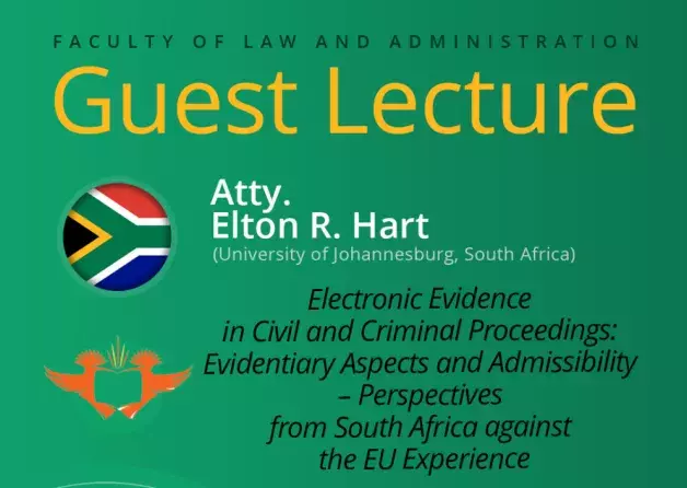 Guest Lecture by Atty. Elton R. Hart (University of Johannesburg, South Africa)