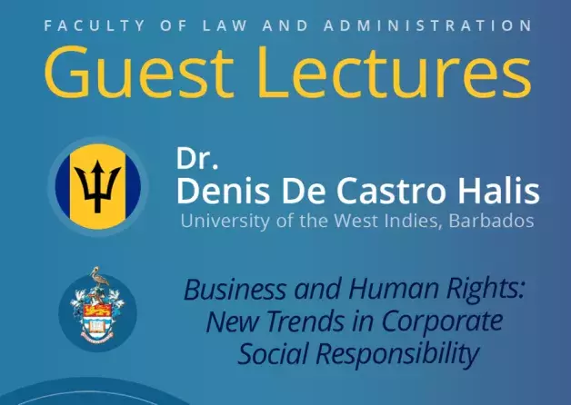 Guest Lectures by Dr. Denis De Castro Halis (University of West Indies, Barbados)