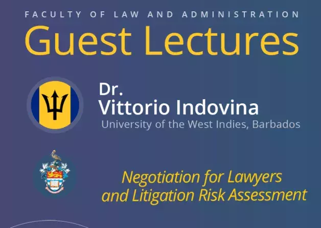 Guest Lectures by Dr. Vittorio Indovina (University of West Indies, Barbados)