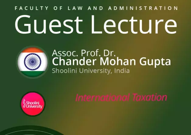 Guest Lecture by Assoc. Prof. Dr. Chander Mohan Gupta (Schoolini University, India)