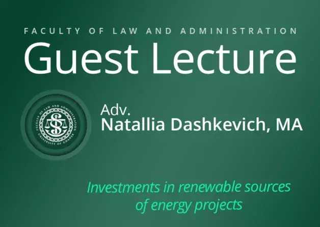 Guest Lecture by Adv. Natallia Dashkevich